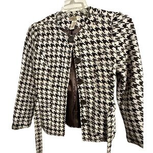 E-Col-O-Gie Petite Medium Houndstooth Women's Blazer business cottagecore